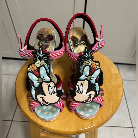 Disney Irregular Choice Tropical Minnie Mouse Heel Sandals - Picture 2 of 6